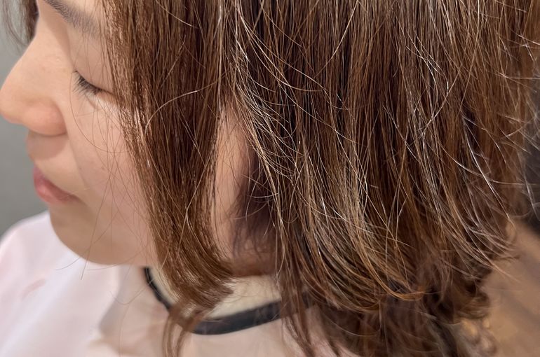 サイドのパーマ