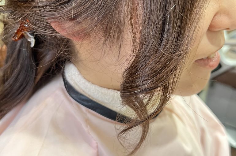 サイドのパーマ